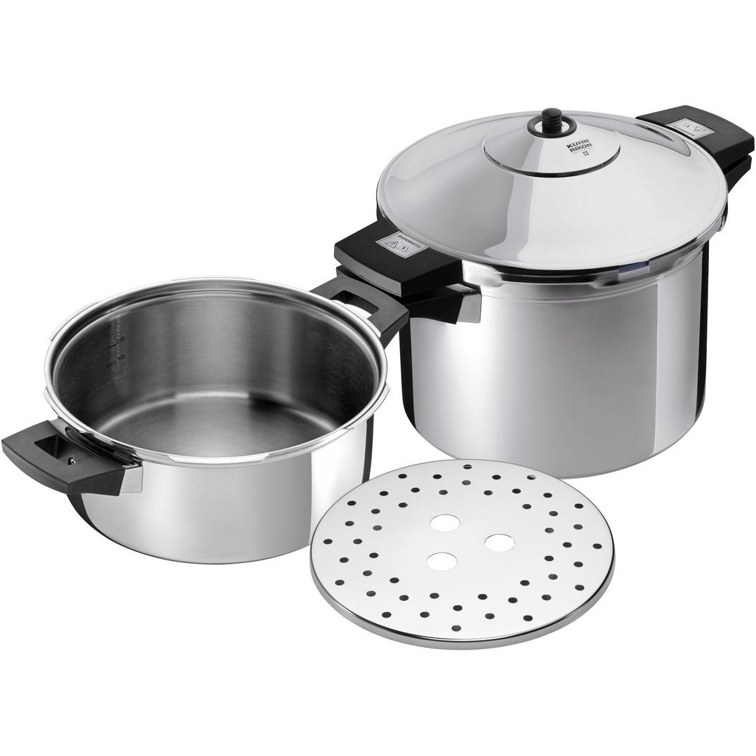 Kuhn Rikon Duromatic, Pfanne + Kochtopf, Silber