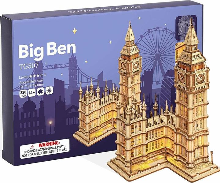 Produktbild Robotime Holzmodell 3D-Puzzle Big Ben