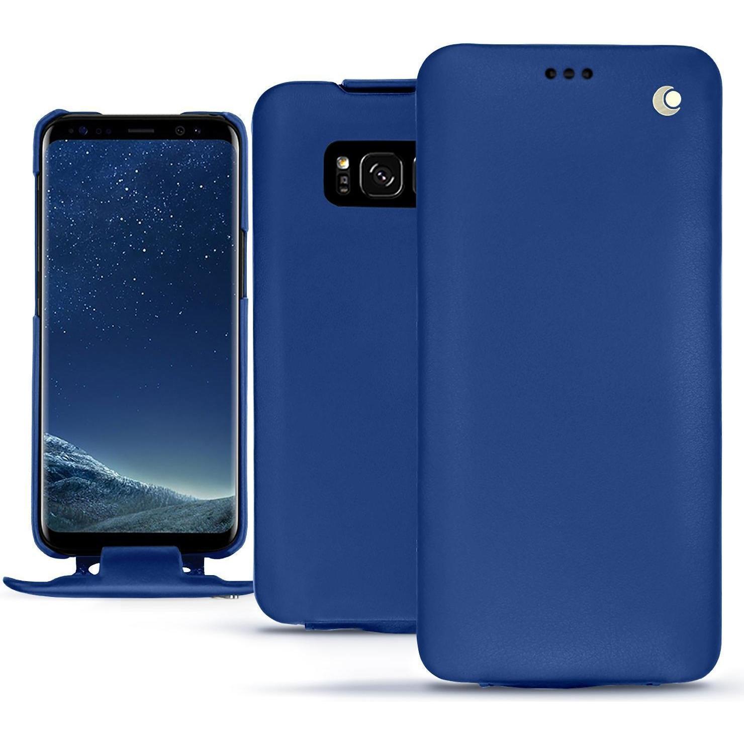 Thumbnail - Noreve Lederschutzhülle vertikal (Samsung Galaxy S8+), Smartphone Hülle, Blau