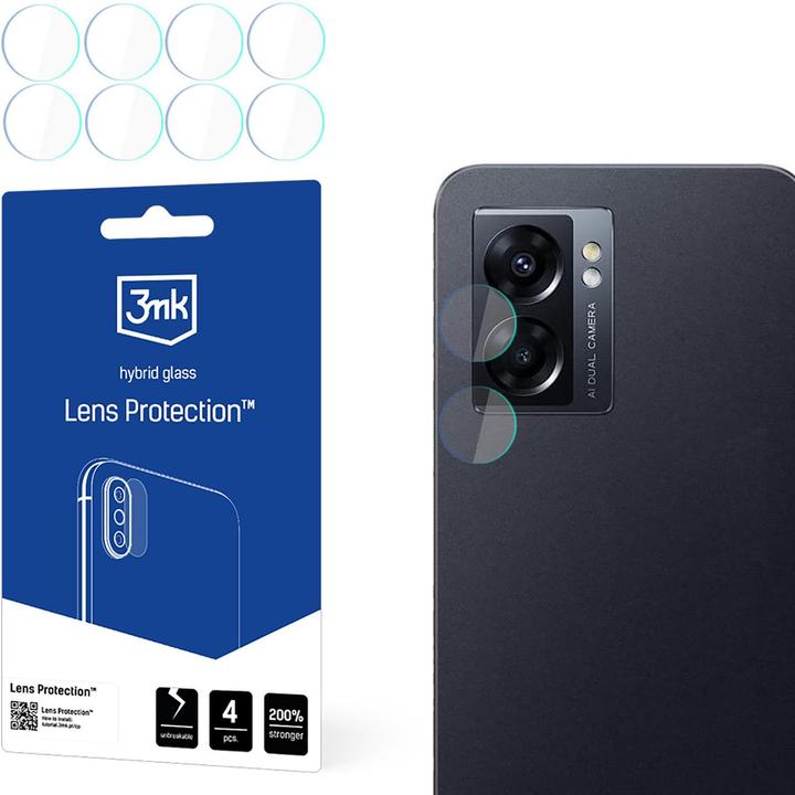 3MK Lens Protect Oppo A77 5G Ochrona na obiektyw aparatu 4szt (4 Stück, Oppo A77 (2022))