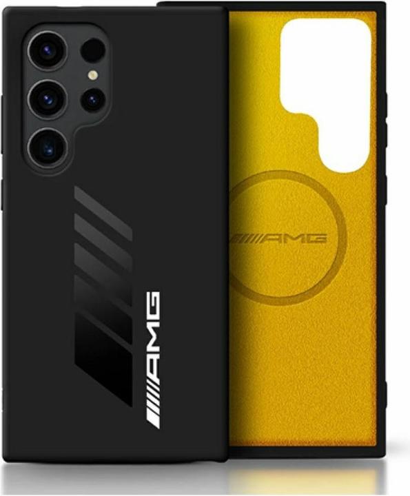 Actual product image Mercedes AMG Oversize Rhombs MagSafe Case for Samsung Galaxy S25 Ultra - Black (Samsung Galaxy S25 Ultra)