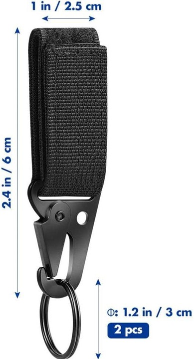 Actual product image JTI Snap hook with key ring - black
