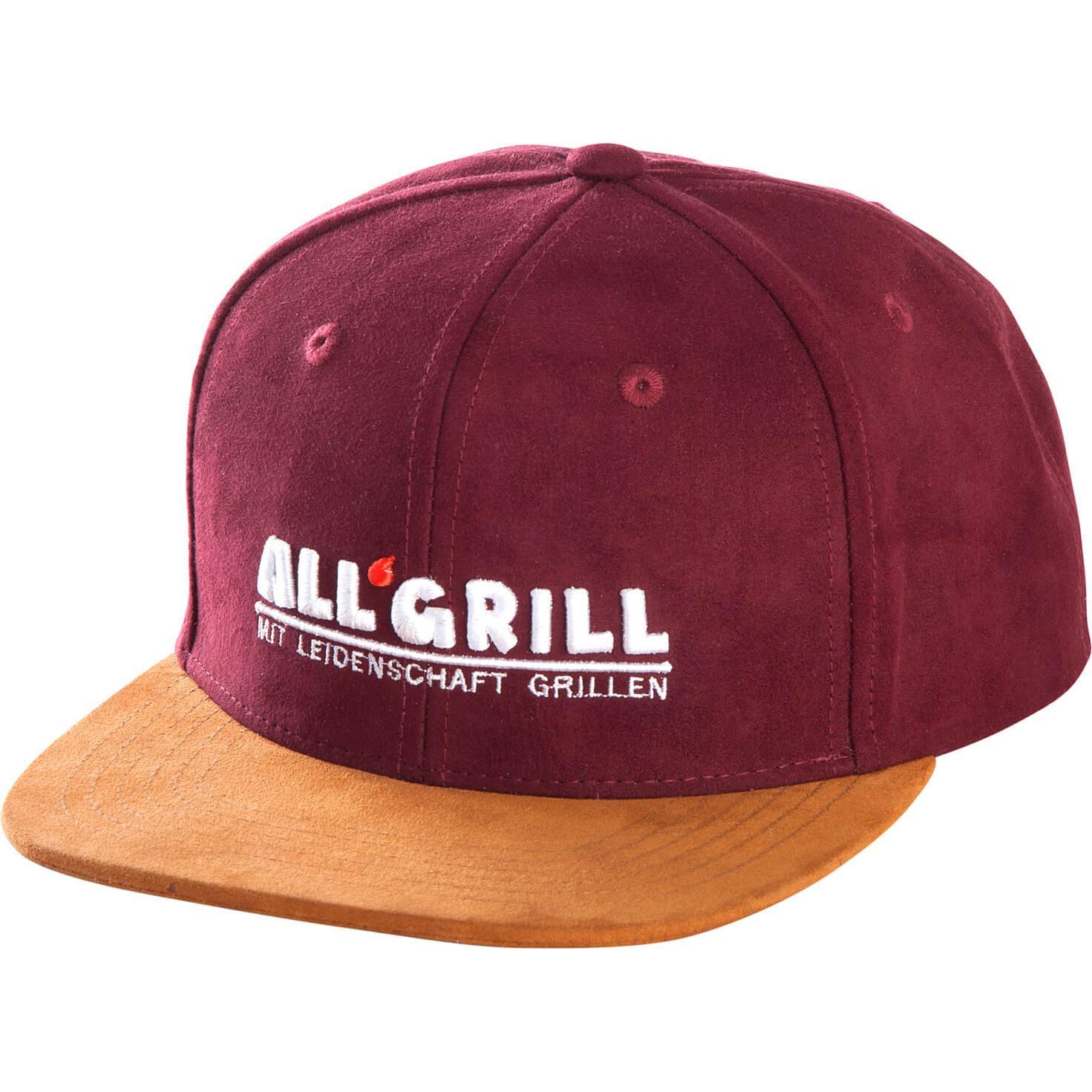 All'Grill, Cap, Kappe Snapback weinrot, Rot