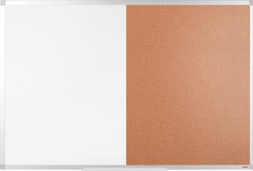 Viking Combination board cork brown, white 900 mm x 600 mm (90 x 60 cm)
