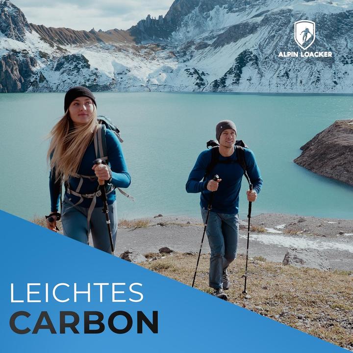 Produktbild Alpin Loacker Faltbare Wanderstöcke mit Korkgriff (135 cm)