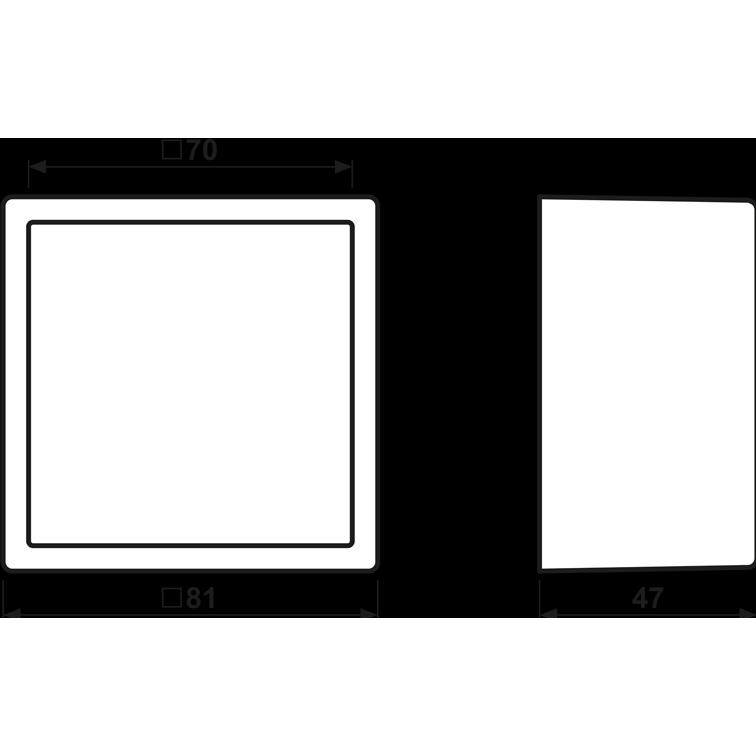 Thumbnail - JUNG, Zubehör Schalterprogramm, Gehäuse AP 1f Kst ws LS / LS CUBE mt AP- LS581AWWM