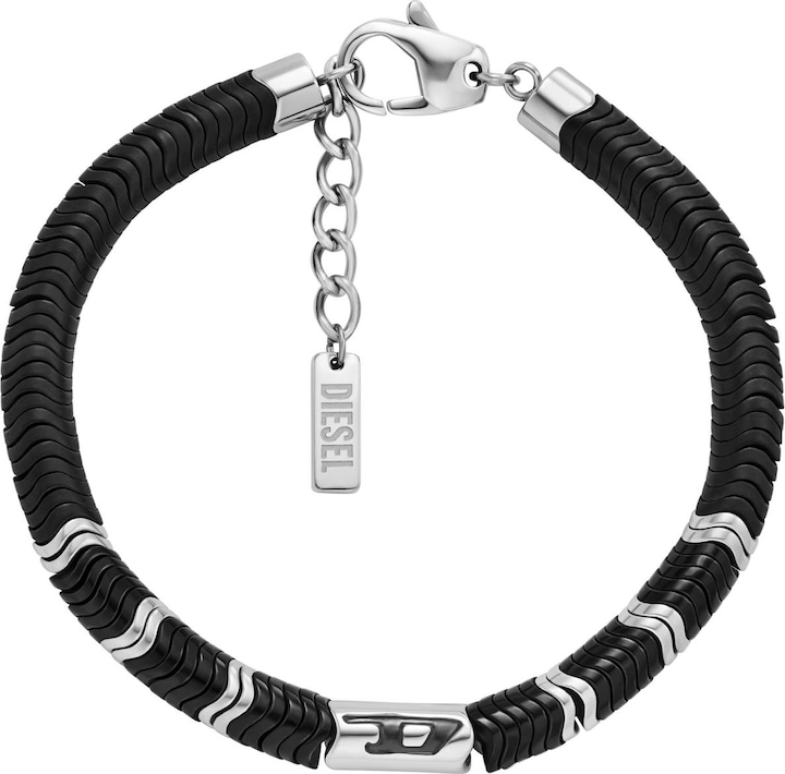 Diesel Armband D LOGO (18.30 cm, Edelstahl, Halbedelstein)