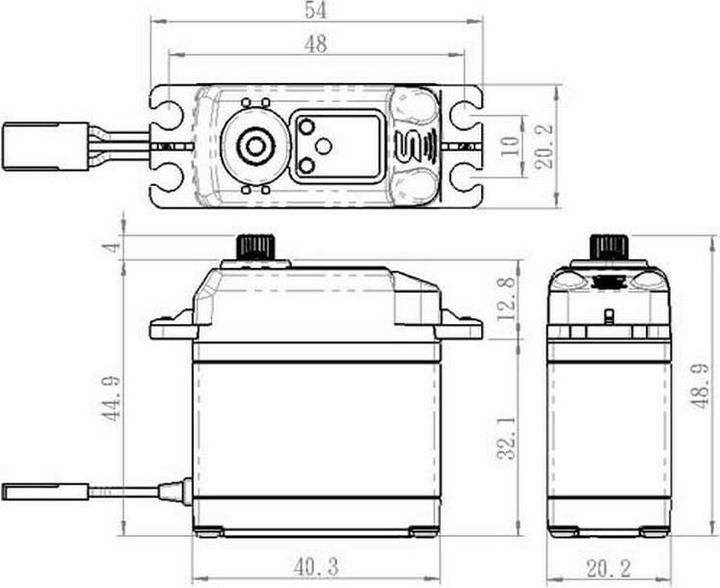 Actual product image Savöx Standard servo SA-1231SG+ Digital, 32 kg, 0.14 s