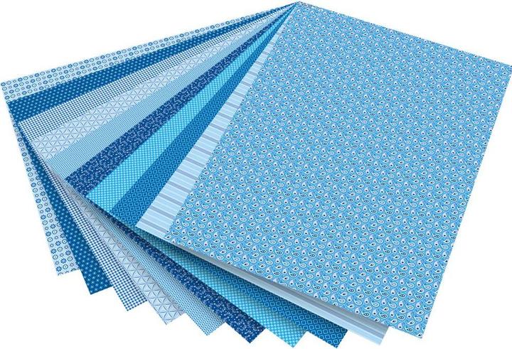 Produktbild Folia Motivblock Basics blau (270 g/m², 30x)