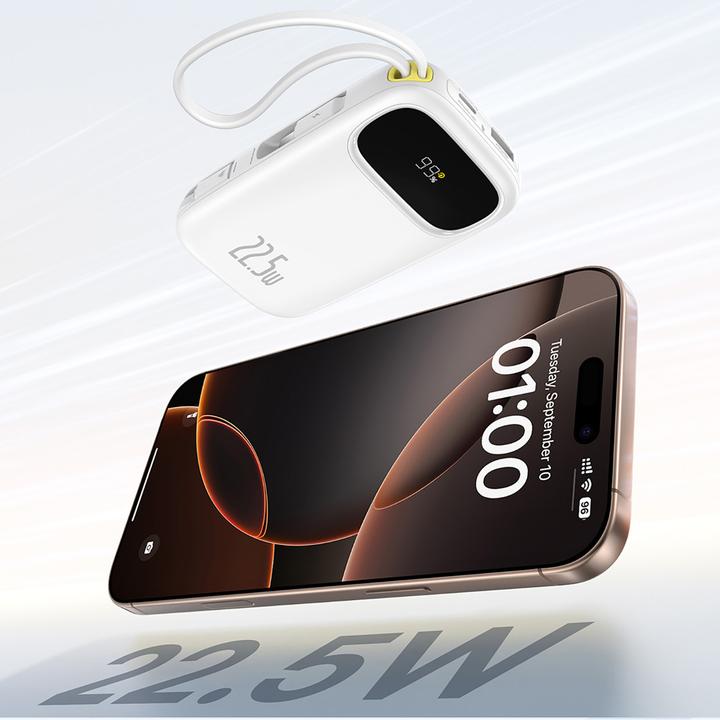 Immagine prodotto Baseus Powerbank EnerFill FC31 20000mAh Biały (20000 mAh, 22.50 W, 73 Wh)