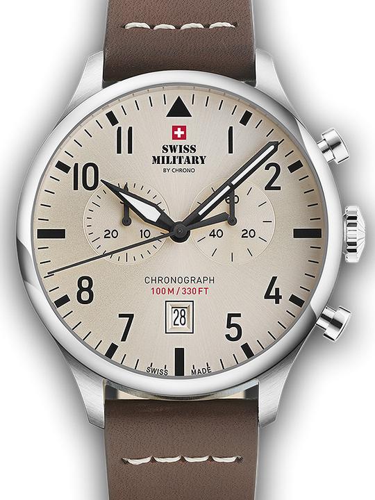 Swiss Military SM34098.09 Vintage Chronograph Herren 43mm 10ATM (Chronograph, 43 mm)