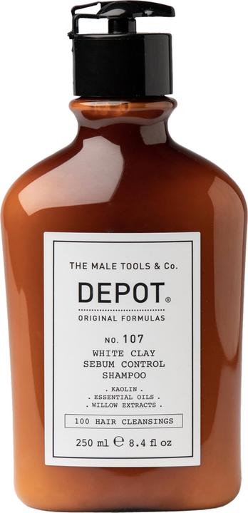 Produktbild Depot - No. 107 White Clay Sebum Control Shampoo - 250 ml (250 ml, Flüssiges Shampoo)