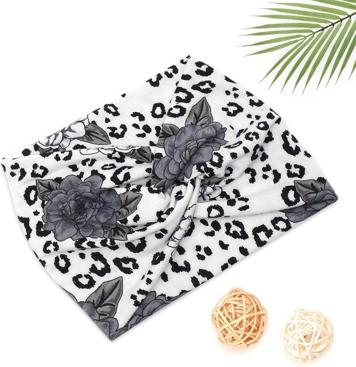 Produktbild Avizar Tiermuster Haarband Leopard und Rosen Raven