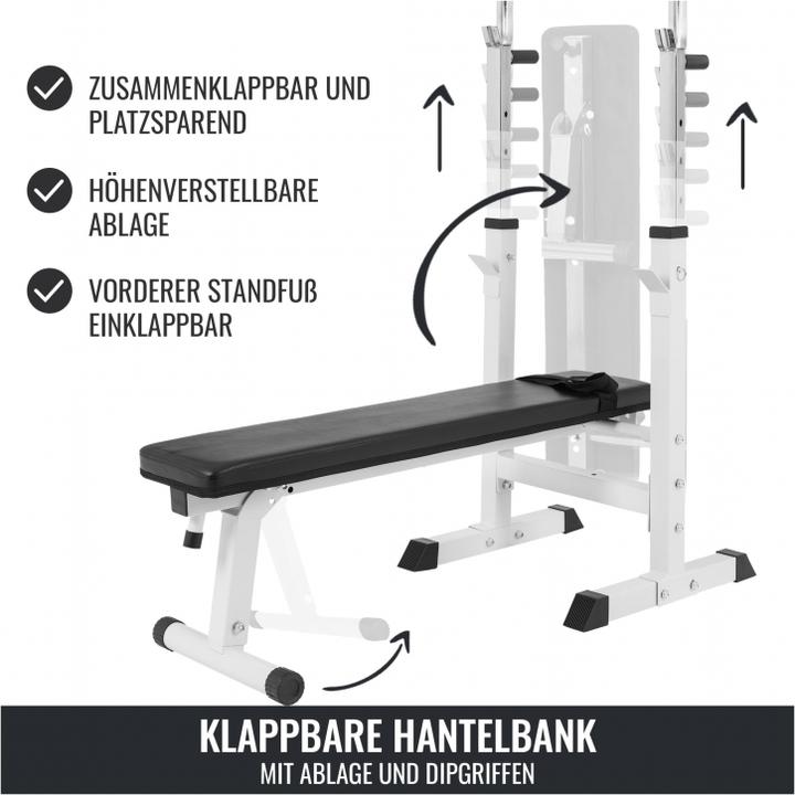 Actual product image Gorilla Sports Weight bench power station & barbell set