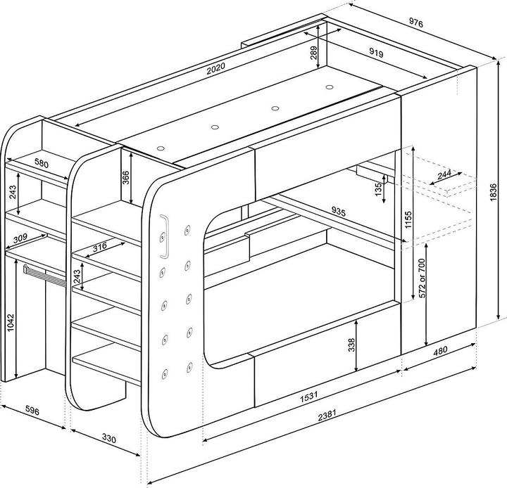 Produktbild Vente-unique Warrior (90 x 200 cm)