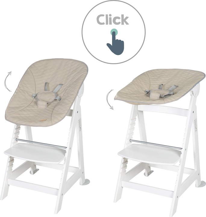 Produktbild Roba Treppenhochstuhl, Set 2in1 Greyish gesteppt (Hochstuhl)