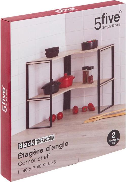 Immagine prodotto 5Five Scaffale angolare a 2 livelli - Beige (40 x 40 x 35 cm)