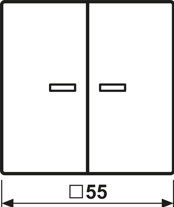 Image du produit JUNG A10921STRFMO Bouton-poussoir KNX RF