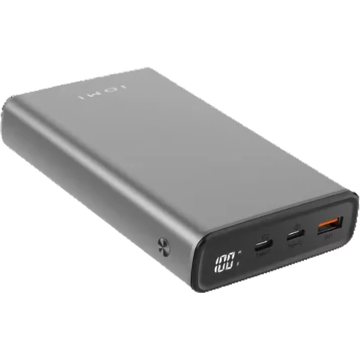 IOMI Powerbank IO-PB130W-GR (20000 mAh, 130 W), Powerbank, Grau