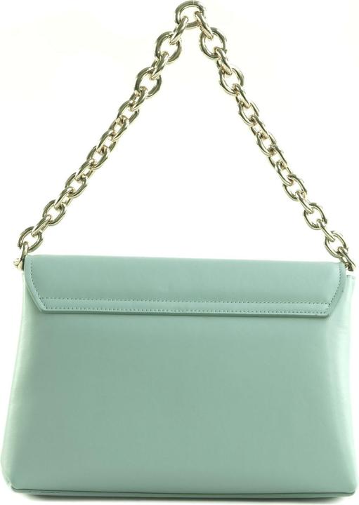 Actual product image Furla meridiana shoulder bag in aquamarine leather