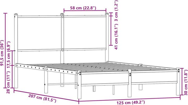 Image du produit vidaXL Bettgestell (120 x 200 cm)