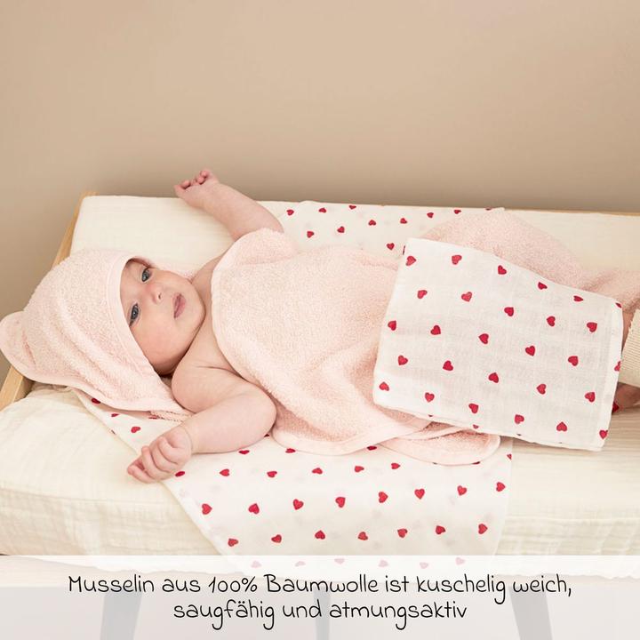 Image du produit Meyco Sweet Heart starterset - paquet de 9 - musselin (70 cm, 70 cm)