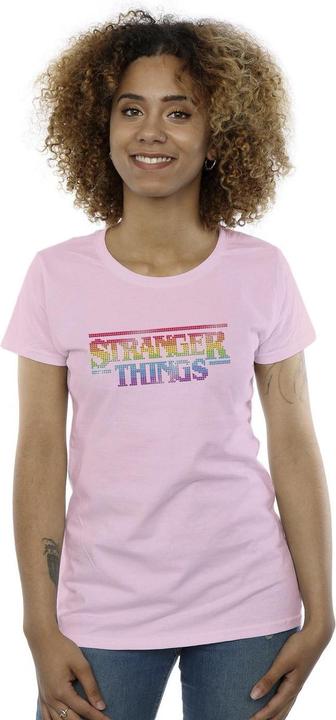 Immagine prodotto Netflix Stranger Things Rainbow Dot Logo Maglietta Donna (XL)