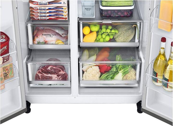 Produktbild LG GSXD91MBAE Side-by-Side mit InstaView Door-in-Door ® | Eis-, Crushed Ice- und Wasserspender (219 l)
