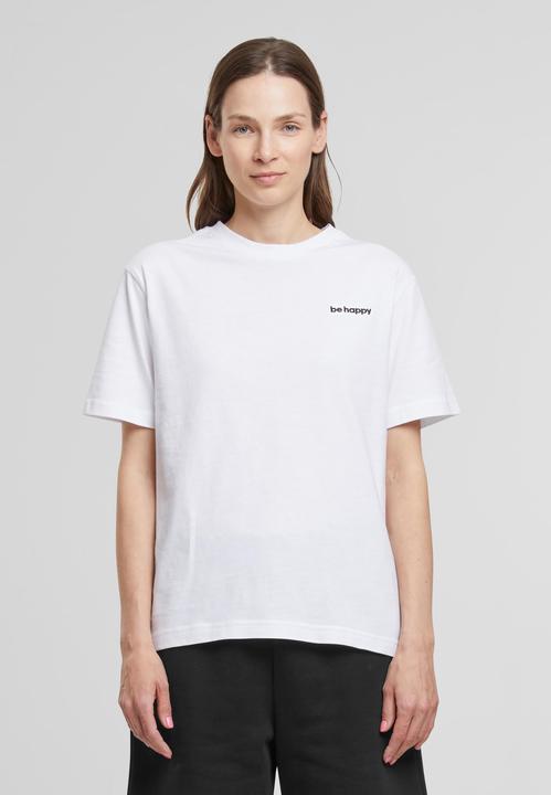 Produktbild Mister Tee MisterTee Be Happy Wording EMB Tee - 193913 (XS)