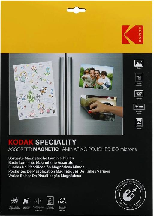Actual product image Kodak Mag. laminating film 4x 10x15 cm, 3x 13x18 cm, 3x A4 (10 x 15 cm, 13 x 18 cm, 10 Piece, 150 µm)