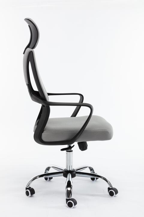 Actual product image Topeshop FOTEL NIGEL SZARY Office Computer Chair Padded Seat Mesh Backrest (47 - 57 cm)