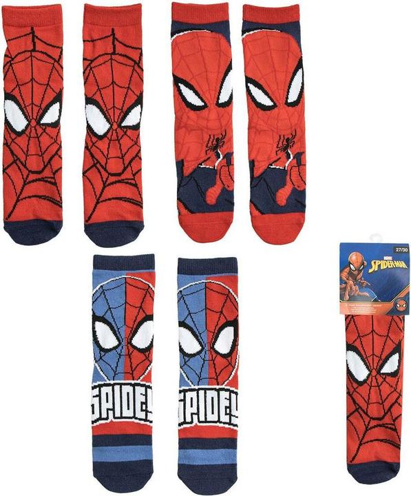 Produktbild Disney Socken Pack 3 Stück Spiderman (3er Pack, 23 - 26)