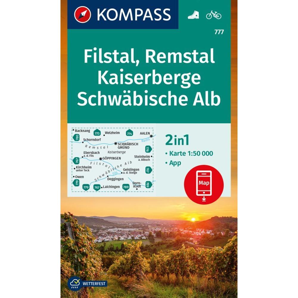 KV WK 777 Filstal, Remstal, Kaiserberge, Landkarte