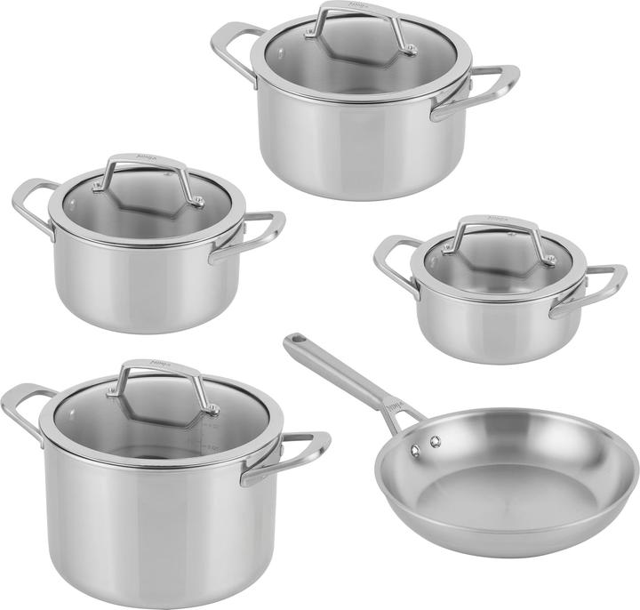 Ninja NIA pot set 5t.EverCl.ES w.GD (24 cm, Pan set + pot set, Stainless steel)