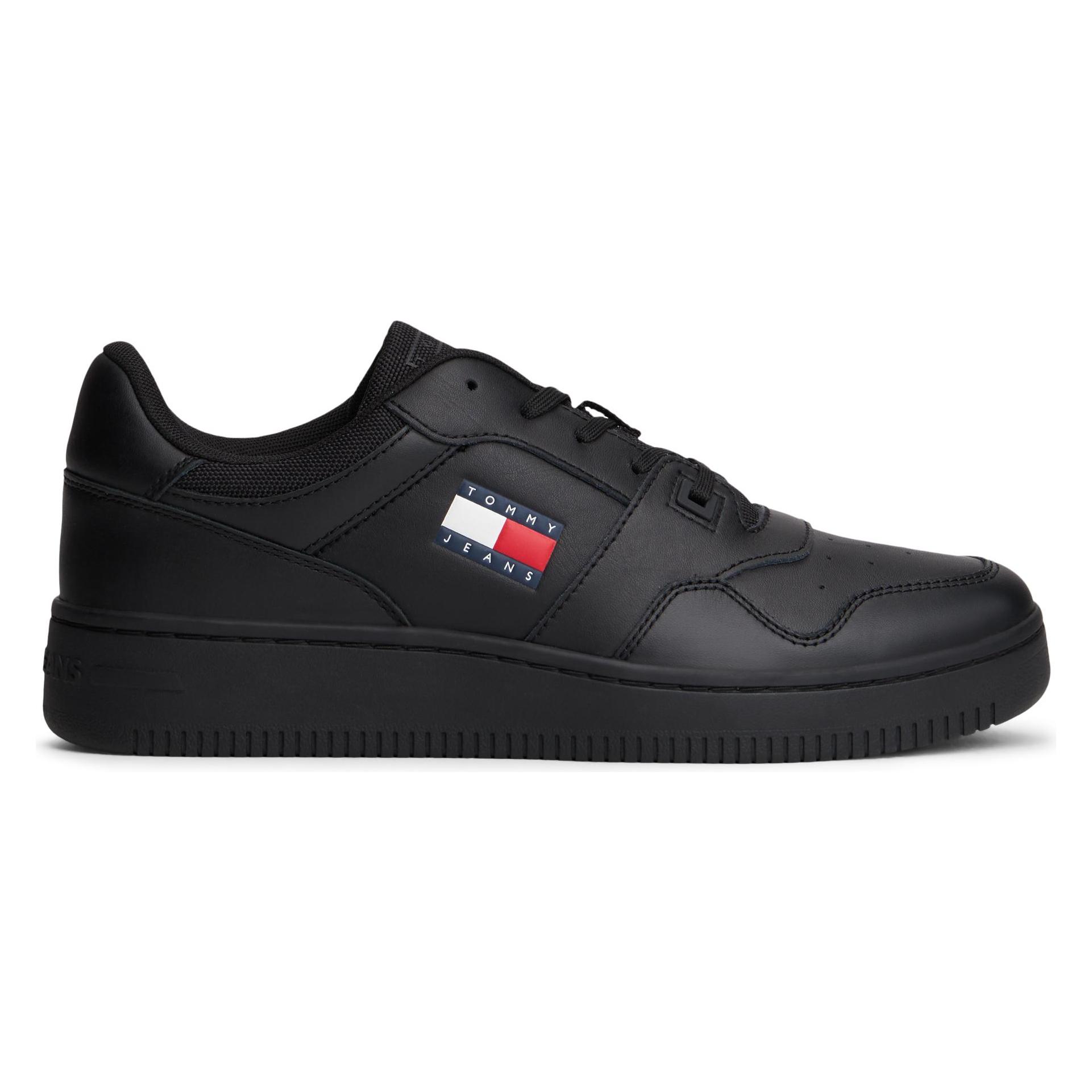 Tommy Hilfiger, Mannen, Sneakers, Tjm Retro Basket Ess, Zwart, (45)