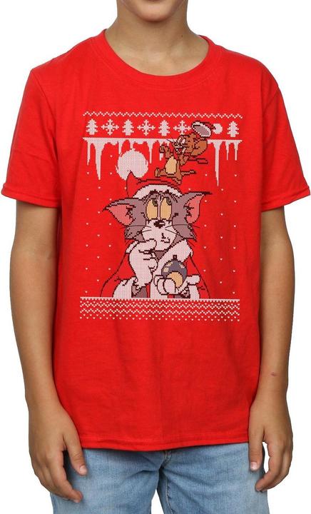 Tom & Jerry Christmas Fair Isle TShirt Jungen (116)