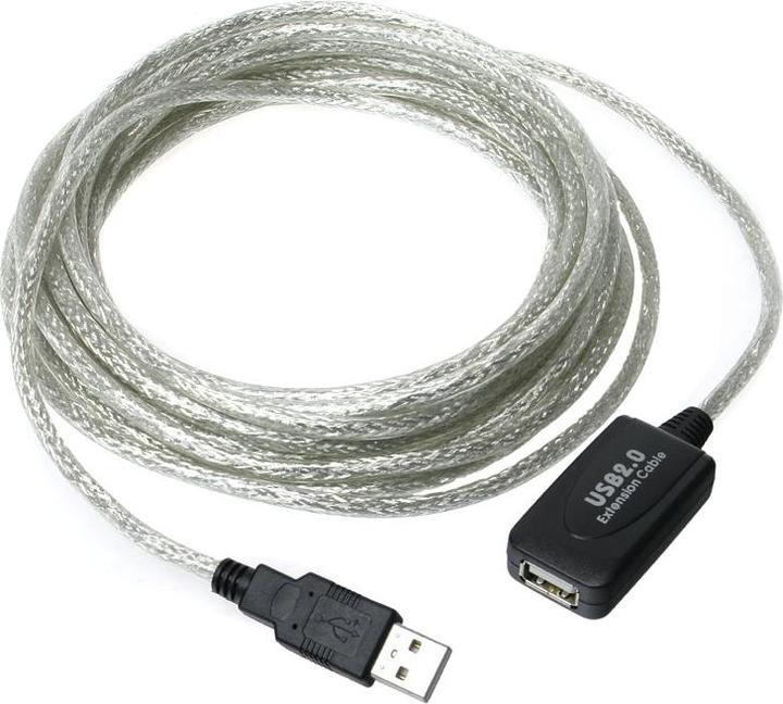 Image du produit InLine Extension active USB 2.0 5m avec amplification du signal / répéteur mâle A vers femelle A 5m (5 m, USB 2.0)
