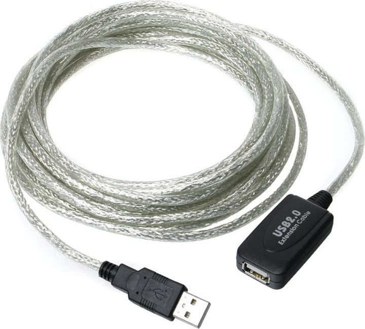Immagine prodotto InLine Prolunga attiva USB 2.0 5m con amplificazione del segnale / ripetitore da maschio A a (5 m, USB 2.0)