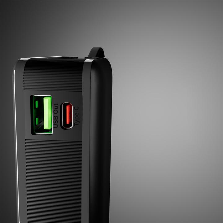Productafbeelding SBS Powerbank 20.000mAh 20W PD LCD USB-C kabel zwart (20000 mAh, 20 W)