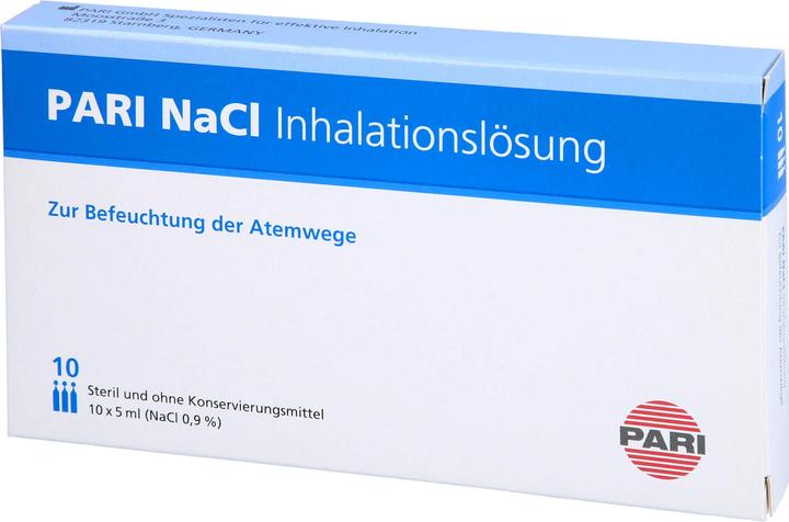 Actual product image PARI NaCl Inhalation solution for humidification of the respiratory tract, 10 pcs. Ampoules