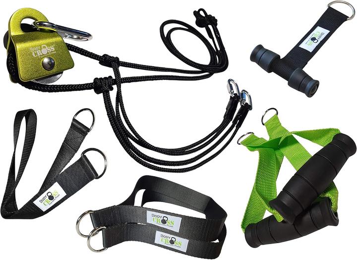 Produktbild BodyCross Schlingentrainer mit Umlenkrolle (Limette)