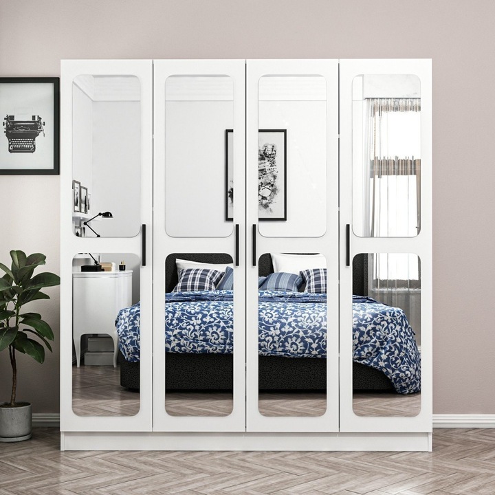 Produktbild Skye Decor Kale Mirror Four Door Wardrobe