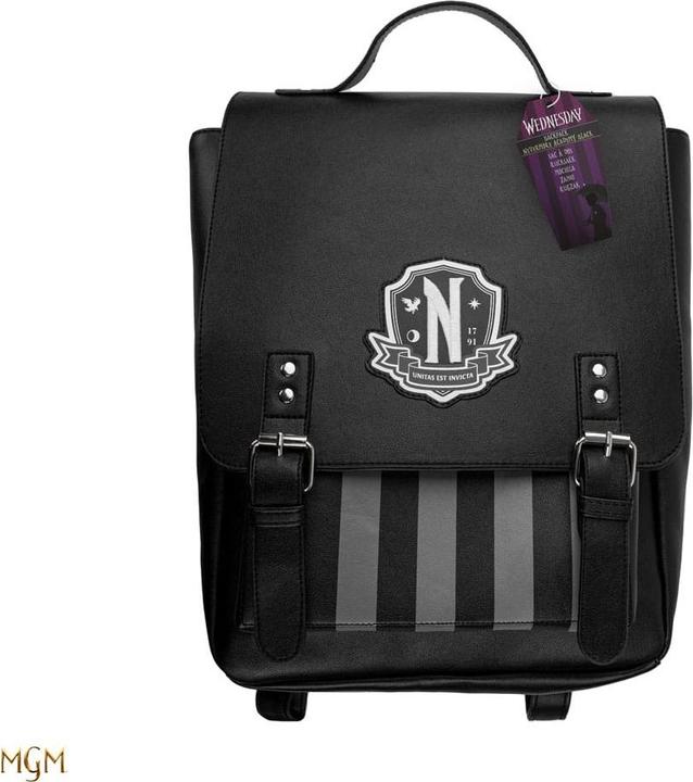 Actual product image Cinereplicas Wednesday Backpack Nevermore Academy Black