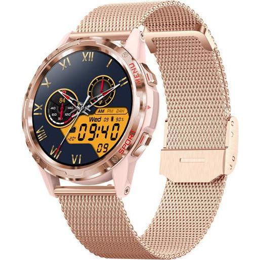 EKO Connected Watch 5.1 mit Diebstahlsicherung und Milanese-Armband aus Edelstahl, Smartwatch