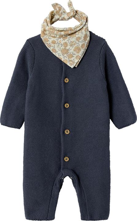 Image du produit Vertbaudet Unisex Baby Geschenk-Set: Strickoverall mit langen Ärmeln & Halstuch (80)