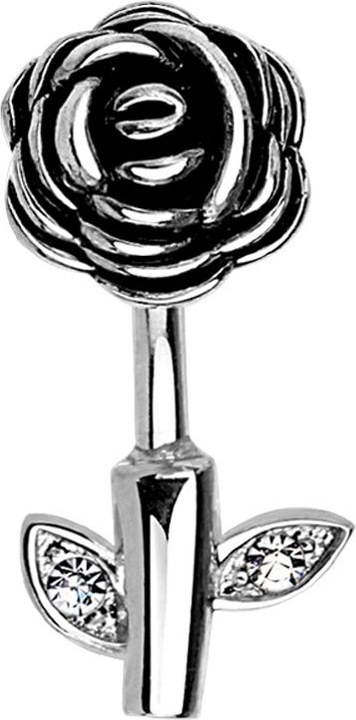Produktbild Star Piercing Banane silber Rose (Messing, Chirurgenstahl 316L)