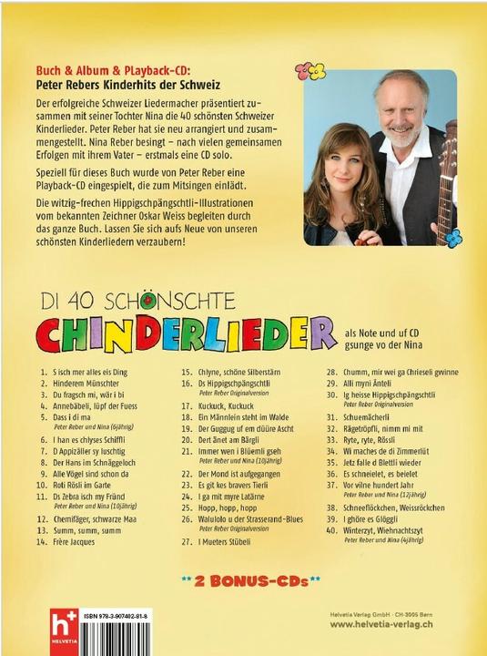Image du produit Les plus belles chansons pour enfants (Suisse-allemand, Oskar Weiss, Peter Reber, 2024)