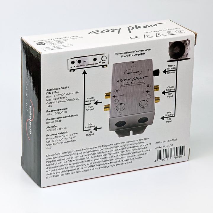 Immagine prodotto Analogis Easy Phono Entzerrer/Vorverstärker