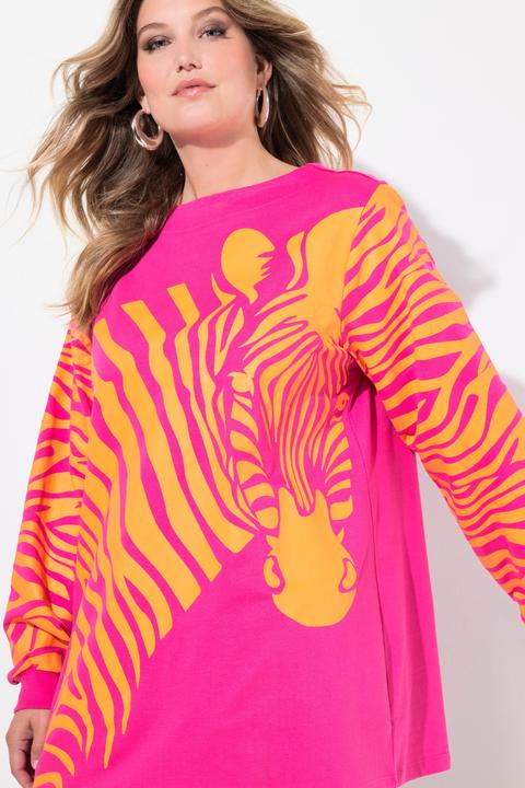 Produktbild Miamoda Sweatshirt, A-Linie, Zebra-Muster, weiter Langarm (46)
