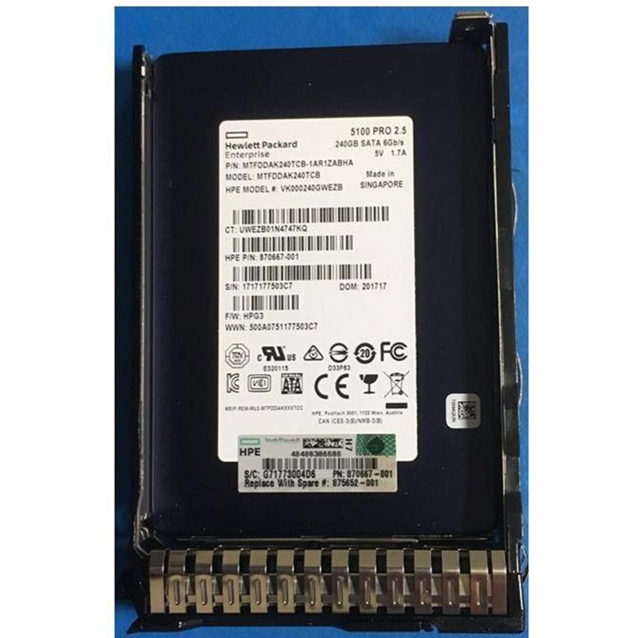 HPE Read Intensive SSD (240 GB, 2.5"), SSD